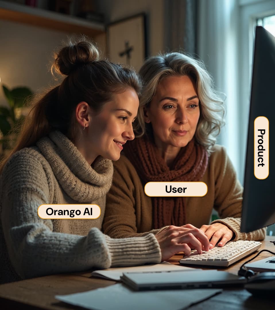 It's like an expert beside your users using their mouse.
